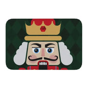 Nutcracker Doll Floor Door Kitchen Bath Mats Anti-Slip Indoor Christmas Soldier Toy Doormat Garage Entrance Rug Carpet Footpad