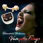 Retractable Vampire Teeth Halloween Vampire Fangs Dentures Vampire Teeth Horror Halloween Cosplay Party Decoration Fake Teeth