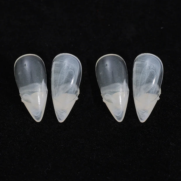 1-10 Pairs Adult Vampire False Teeth Transparent Dentures Fangs Zombie Tooth For Horror Bloody Halloween Party Decoration Props