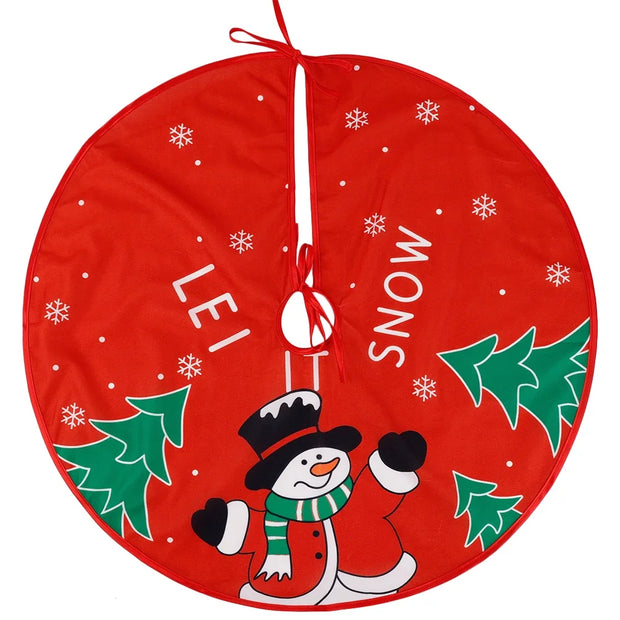 38/62cm Christmas Tree Skirt White Plush Carpet Christmas Tree Foot Cover Gold Snowflake Sequin Christmas New Year Decorations