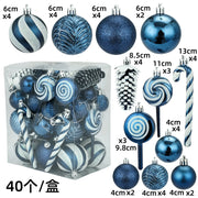 29/36/40pcs Champagne Special-shaped Christmas Ball Ornaments Christmas Tree Party Decoration New Year Christmas Spheres Pendant
