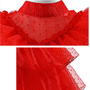 Halloween Lydia Deetz Dresses Child Beetle Juice Lydia Costume Gothic Girls Christmas Party Luxurious Red Lace Dress