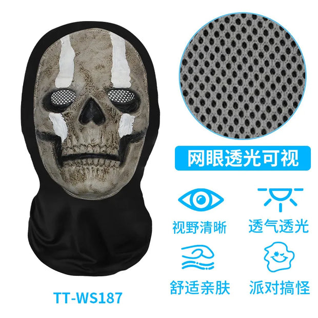 Halloween Horror Masks Skull Ghost Funny Masquerade Scream Digital Print Thriller Grimace Mask Cosplay Props Party Mask