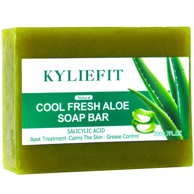 AILKE Aloe Vera Whitening Soap, Remove Spot, Pimples, Skin Radiant, Improve Skin Luster, Vegan Bath Wash for Women Men