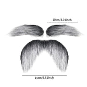 Eyebrows Kits Cosplay Props Decoration Fake Mustache Set Facial Hair for Club Activities Masquerade Costume Party Halloween Male