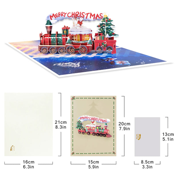 Pop Up Christmas Card, 3D Holidays Greeting Cards, New Year Card