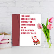 Funny December Birthday Card for Women Men,Happy Xmas Holiday Birthday Card for Friends,Hilarious Christmas Birthday Gift Cards