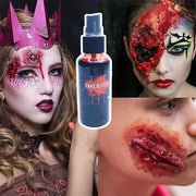 Halloween Plasma Spray Create Realistic Blood Effects Horror Fake Blood Spray Halloween Cosplay Makeup Washable Eye Blood Drops