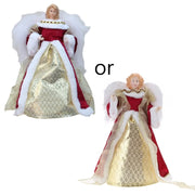 Christmas Tree Toppers Girl Shaped Ornament Angeled Statue Plush with feather Wing  Angeled Decorations for Party Supplies