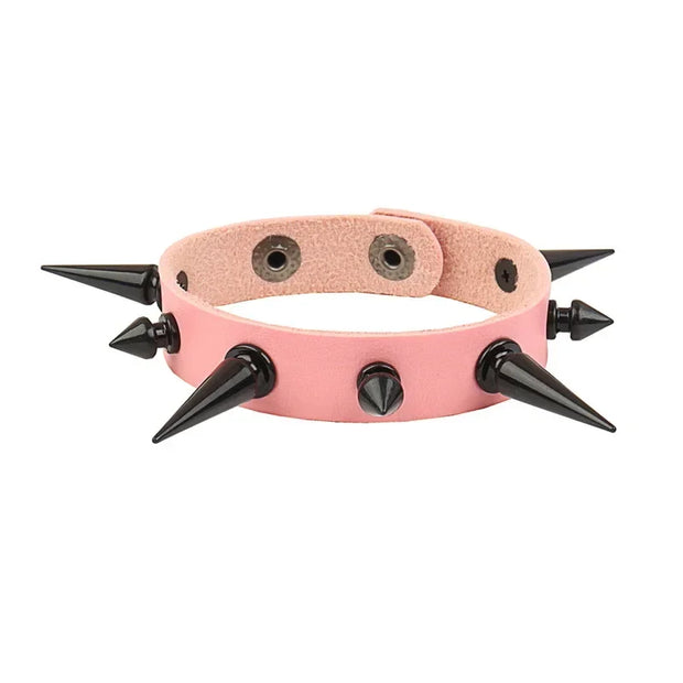 Hip Hop Rock PU Leather Bracelet Men and Women Punk Spikes Rivets Skull Heart Cross Creative Party Bracelet Jewelry Accessories