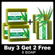 AILKE Aloe Vera Whitening Soap, Remove Spot, Pimples, Skin Radiant, Improve Skin Luster, Vegan Bath Wash for Women Men