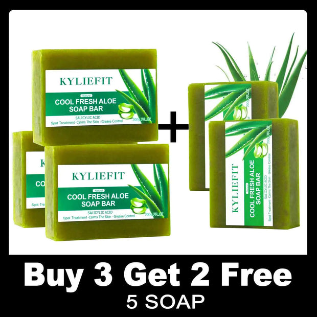 AILKE Aloe Vera Whitening Soap, Remove Spot, Pimples, Skin Radiant, Improve Skin Luster, Vegan Bath Wash for Women Men