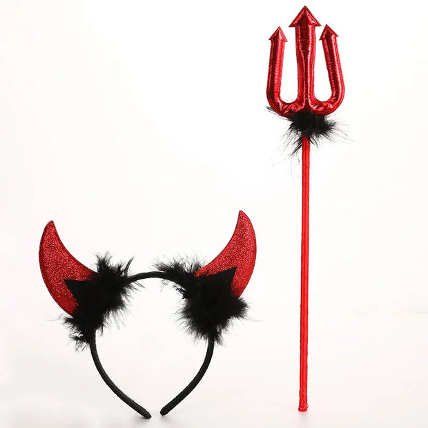 Gothic Vampire Costume for Baby Girls Halloween Princess Party Clothes Kids Cosplay Dress Children Masquerade Devil Ghost Outfit