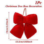 Christmas Tree Bow Decoration Merry Christmas Decoration for Home 2025 Pendant Xmas Ornaments Navidad Natal New Year Gift 2026