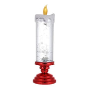 2025 New LED Christmas Candle LED Flameless Candle Light Swirling Glitter Colorful Fantasy Crystal Night Lights Xmas Party Home