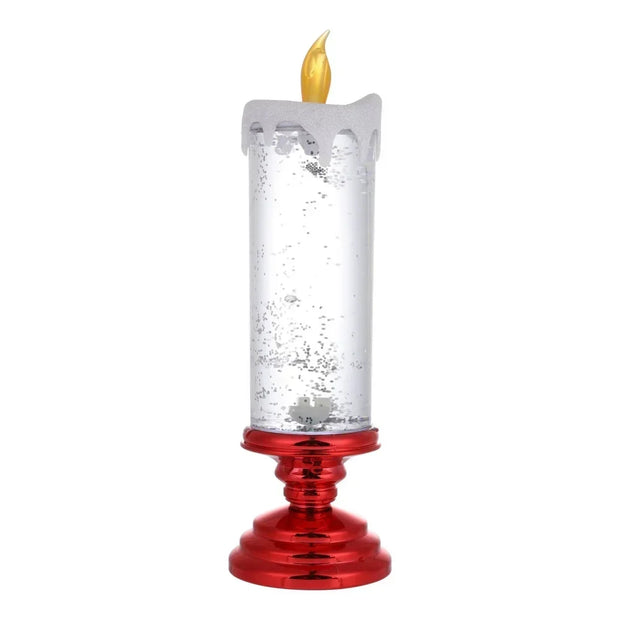 2025 New LED Christmas Candle LED Flameless Candle Light Swirling Glitter Colorful Fantasy Crystal Night Lights Xmas Party Home