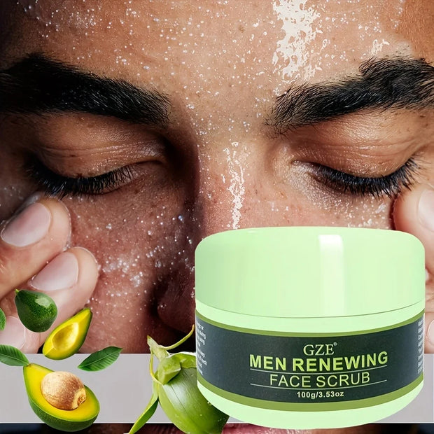 GZE MEN RENEWING FACE SCRUB Exfoliate Men's Face Scrub With Glycerin Extracts, Deep Cleansing And Brightening
