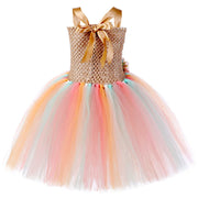 Flower Girls Fairy Tutu Dress with Wings Halloween Cosplay Butterfly Fairy Costume for Kids Birthday Party Tulle Princess Dress