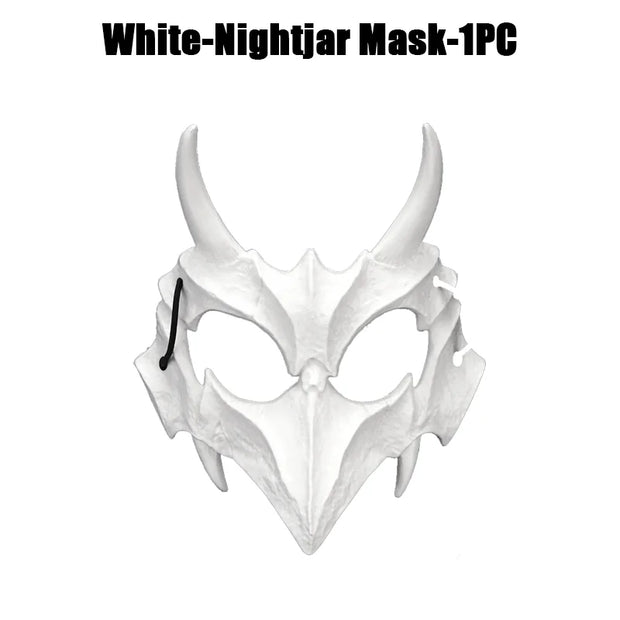 Halloween Skull Party Mask Anime Dragon God Skeleton Half Face Masks Bone Skull Animals Mask Cosplay Dance Prom Costume Props