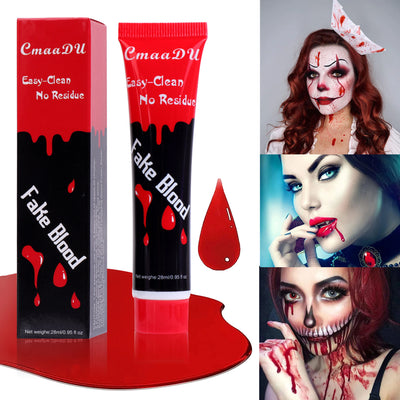 10pcs Red Artificial Fake Blood Is The Perfect Choice For Realistic Prank Makeup, Suitable For Costume Parties，Halloween Makeup