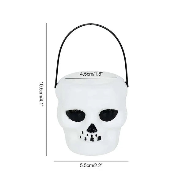 Halloween Candy Bucket Portable Candy Barrel Lightweight Shaped Trick or Treat Basket Ornament Halloween Party Decoration