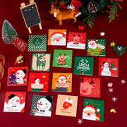 12/16/24 PCS Random Christmas Greeting Card Kids Mini Blessing Greeting Cards Envelope New Year Postcard Gift Card Xmas Party