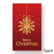 50PCS Xmas Tree Deer Package Insert Santa Claus Snowman Greeting Postcard Merry Christmas Card Happy New Year Message Note Cards