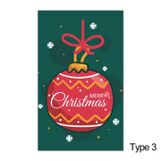 50PCS Xmas Tree Deer Package Insert Santa Claus Snowman Greeting Postcard Merry Christmas Card Happy New Year Message Note Cards