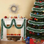 60/2M Christmas Tinsel Ribbons Garland Green Cane Wreath Xmas Tree Hanging Pendent Ornaments Wedding Party Home Decor Supplies