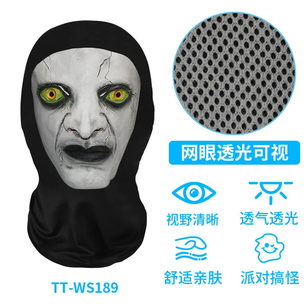 Halloween Horror Masks Skull Ghost Funny Masquerade Scream Digital Print Thriller Grimace Mask Cosplay Props Party Mask