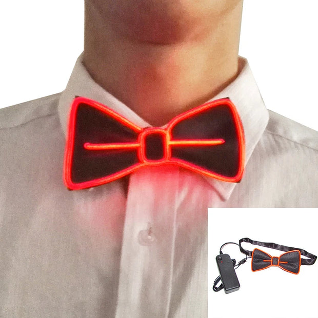 Halloween Christmas Anime Accessory Decorative Headwear Luminous LED Headband Glow Bow Ties Girls Women Cute Gift Headband