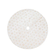 Luxury Faux Fur Christmas Tree Skirt Snowflake White Plush Mat Holiday Decor For Xmas New Year Home Ornament