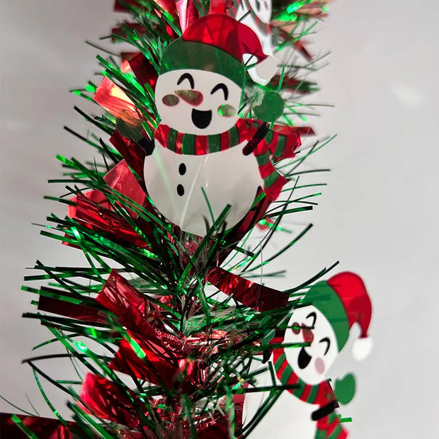 2M Merry Christmas Decorations Strip Ribbon Christmas Tree Ornament Bears Gingerbread People Snowmen New Year Supplies Red Green