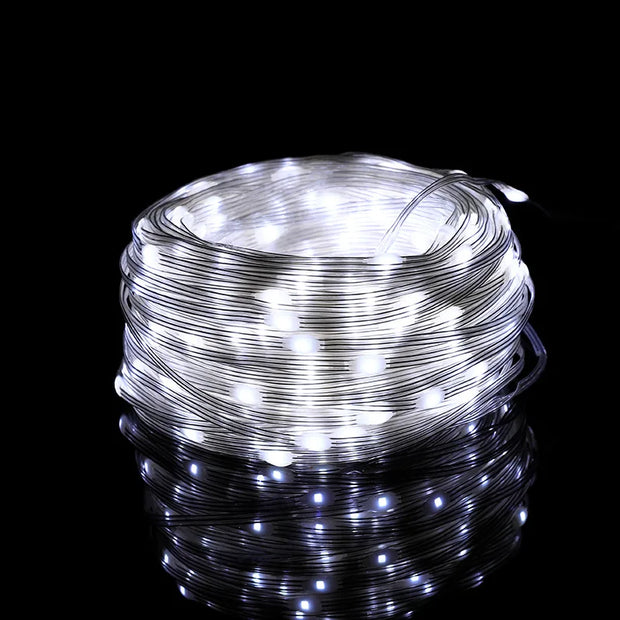 Christmas Decorations For Home 2025 Led Festoon Fairy Lights 20/50/100M EU/US Plug New Year 2025 Street Garland On The House