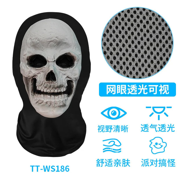 Halloween Horror Masks Skull Ghost Funny Masquerade Scream Digital Print Thriller Grimace Mask Cosplay Props Party Mask