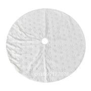 Hong Kong Love Christmas Tree Skirt round Plush Snowflake Design Home Decorations Short Apron