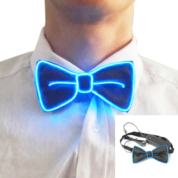Halloween Christmas Anime Accessory Decorative Headwear Luminous LED Headband Glow Bow Ties Girls Women Cute Gift Headband