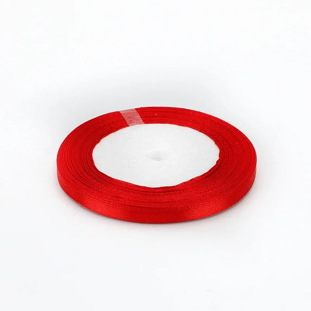 Red Satin Ribbon Wedding Christmas Halloween Party Decoration Gift Wrapping Scrapbooking Supplies DIY Bow Crafts Packing Tape