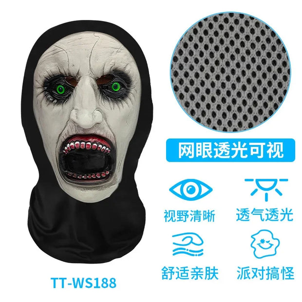 Halloween Horror Masks Skull Ghost Funny Masquerade Scream Digital Print Thriller Grimace Mask Cosplay Props Party Mask