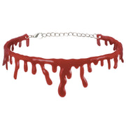 1pc Halloween Decoration Horror Blood Drip Necklace Fake Blood Vampire Fancy Joker Choker Costume Necklaces Party Accessories