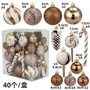 29/36/40pcs Champagne Special-shaped Christmas Ball Ornaments Christmas Tree Party Decoration New Year Christmas Spheres Pendant