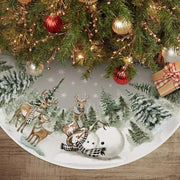 Snowman Reindeer Christmas Tree Skirt Snowflake Xmas Tree Mat Christmas Decorations For Home Winter Holiday New Year Gifts