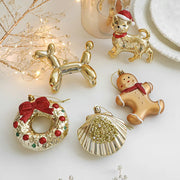 Christmas Tree Ornaments Natal Gold Bear Bell for ChristmasTree Hanging Pendants Home Party Decor New Year Navidad Decor
