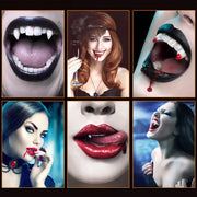 Retractable Vampire Teeth Halloween Dentures Vampire Teeth Horror Halloween Cosplay Party Decoration Reusable Halloween