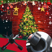 Christmas Tree Stand 360° Rotating Artificial Tree Bracket Electric Outlets Adjustable Universal Christmas Tree Metal Base 2023