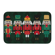 Nutcracker Doll Floor Door Kitchen Bath Mats Anti-Slip Indoor Christmas Soldier Toy Doormat Garage Entrance Rug Carpet Footpad