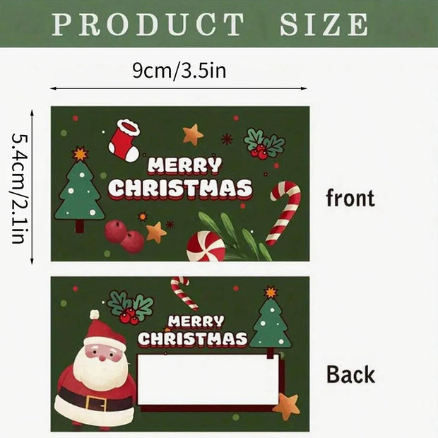 30Pcs Christmas Scratch Off Cards Santa Claus Christmas Tree Party Favors DIY Games Supplies Gift Vouchers
