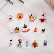 Creative Christmas Tree Decoration Wooden Small Pendant Small Ornaments Boxed Window Props Ornaments Christmas Decorations