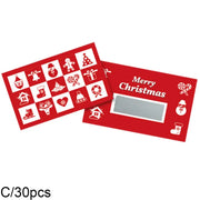 10pcs Christmas Scratch Cards Set DIY Gift Vouchers with Santa Claus & Tree Designs, Fun Holiday Party Game Prizes