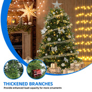 TAUS 6ft 7.5ft Prelit Artificial Christmas Tree w/ 2 Light Color & 8 to 11 Modes